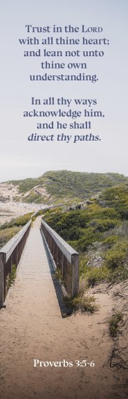 Inspirational Bookmark: Trust In The Lord (Package of 25)