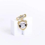 Badge Shield Usher Shaking Hands Pin