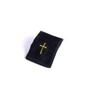 Pastor Towel Cross Black Cotton