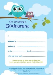 Godparent Certificate - Owl