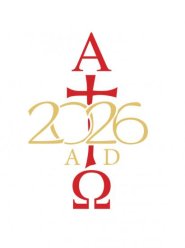 2026 Paschal Transfer: Alpha & Omega with Gold Date - Single