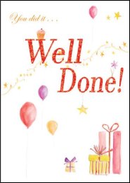 You Did It...Well Done!