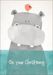 On Your Christening - Hippo Std CardGloss (6 Pack)