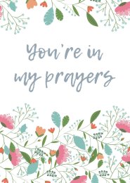 You'Re In My Prayers - Flowers Std Card Gloss (6 Pack)