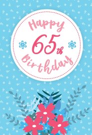 Happy 65th Birthday -Std Card Gloss (6 Pack)