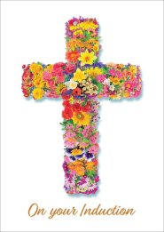 Induction - Flower Cross Std Card Textured (6 Pack)