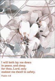 I Will Both Lay Me Down -  Flowers Std Card Textured (6 Pack)