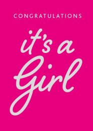 Congratulations Baby - Girl Pink Foil Gloss Std