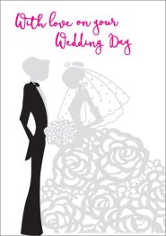 With Love - Wedding Silhouette Foil Textured Std