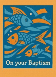 On Your Baptism Fish Card (pack of 6)