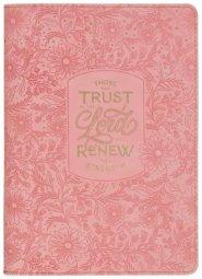 Journal Classic Zip Coral Those Who Trust In The Lord Isa. 40:31
