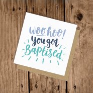 Woohoo Baptism Card