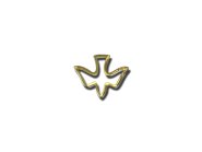 Lapel Pin Open Dove Gold Pack of 6