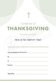 ETC Thanksgiving Certificate A4 Portrait (pack of 10)