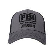 Firm Believer In Jesus Grey & Black Cap