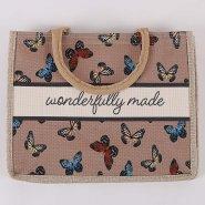 Wonderfully Made Butterfly Design Canvas Tote