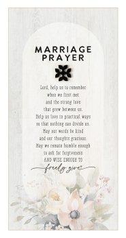 Plaque-Black Wood Emblem-Marriage Prayer (6.75 x 13.625)