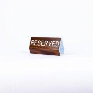 Sign Engraved Pew Reserved Walnut 3x6