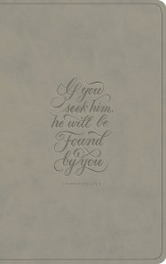 ESV Large Print Value Thinline Bible (TruTone, Stone, 1 Chronicles 28:9 Design)