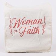 Woman Of Faith Cotton Tote
