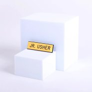 Badge Engraved Jr Usher Gold Pin