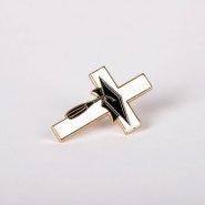 Lapel Pin Cross W/Graduation Cap Pack of 6
