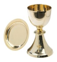 Gold Plated Chalice with Paten H 20 cm