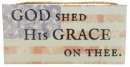 Hanging Plaque-God Shed His Grace To Thee (6" x 12") (*EXCLUSIVE)
