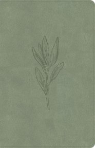 KJV Thinline Bible, Sage Suedesoft Leathertouch