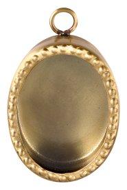 Oval Wall Reliquary with Beaded Edge H 6 cm