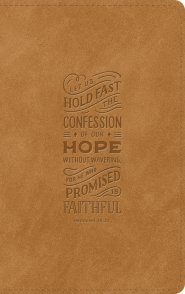 ESV Thinline Bible, Red Letter (TruTone, Nubuck Caramel, Hebrews 10:23 Design)