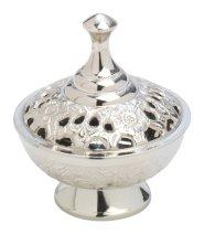 Nickel Plated Incense Bowl H 9 cm