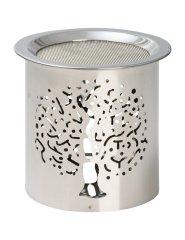 Silver Steel Incense Burner H 8 cm