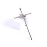 8" Silver Praying Hands Wall Cross
