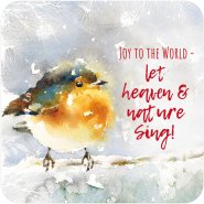 Joyful Robin Cork Coaster