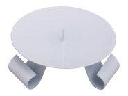 White Iron Candle Holder D 11.5 cm