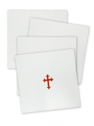 Set of 4 Poly Cotton with Red Cross