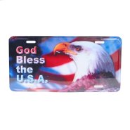 God Bless USA Number Plate Tag