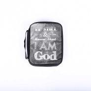 Be Still & Know Canvas Bible Cover - Medium