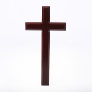 10" Cherry Finish Pine Wall Cross