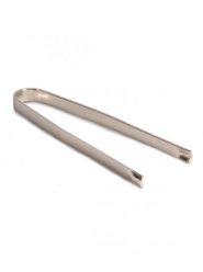Nickel Plated Charcoal Tongs - 6 1/2"