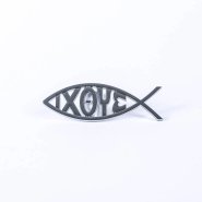Silver Ixoye Fish Car Emblem - Pack of 6