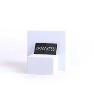 Badge Engraved Deaconess Black Pin