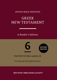 Greek New Testament (Ubs6): A Reader's Edition (Hardcover)