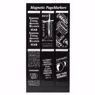 Bookmark-Pagemarker-Magnetic-Black & White-Set Of 6