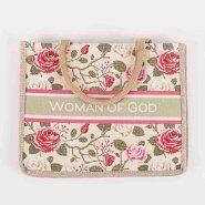 Woman Of God Floral Canvas Tote