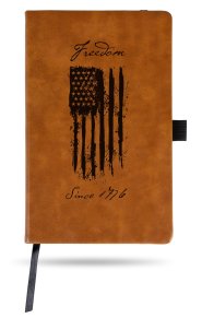 Notebook-Freedom Since 1776-Brown Leatherette