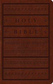 ESV Giant Print Personal Size Bible, Red Letter (TruTone, Brown, Engraved Mantel Design)