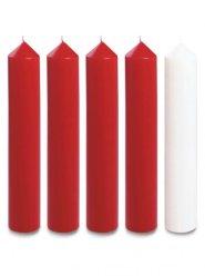 12" x 2" Advent Candle Set - Red & White