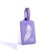 Great Love Purple Leatherette Luggage Tag